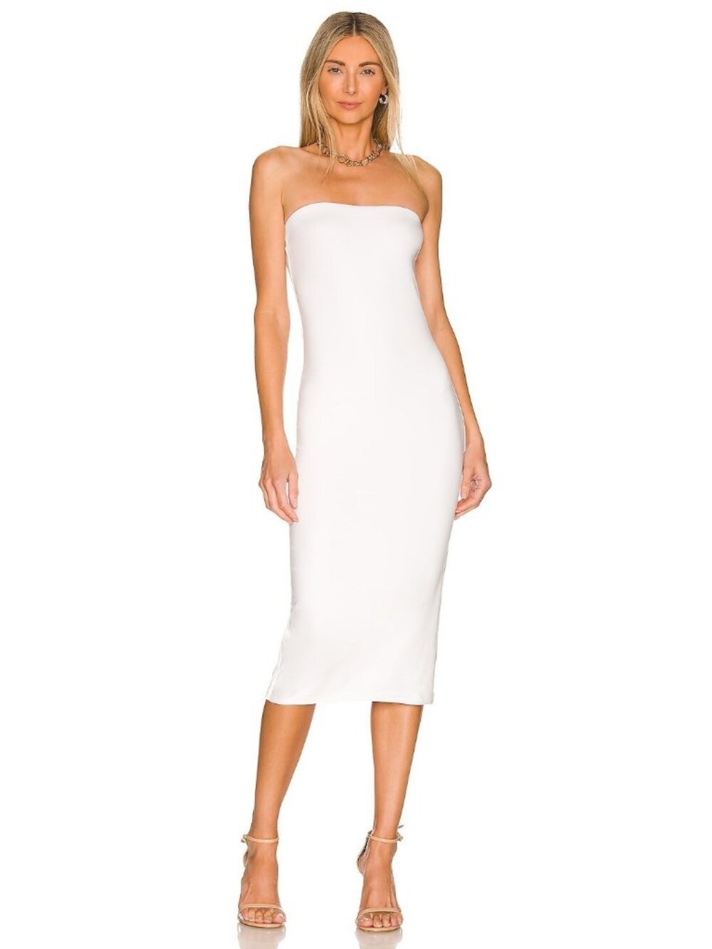 Skin HESTIA Strapless Dress White